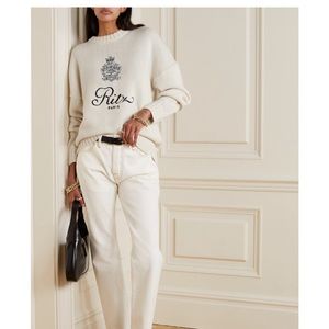 FRAME X RITZ PARIS Ritz Cashmere Sweater
in Off White NWOT